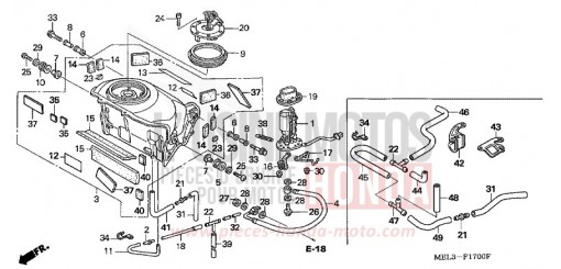 RESERVOIR A CARBURANT/POMPE A CARBURANT CBR1000RR5 de 2005
